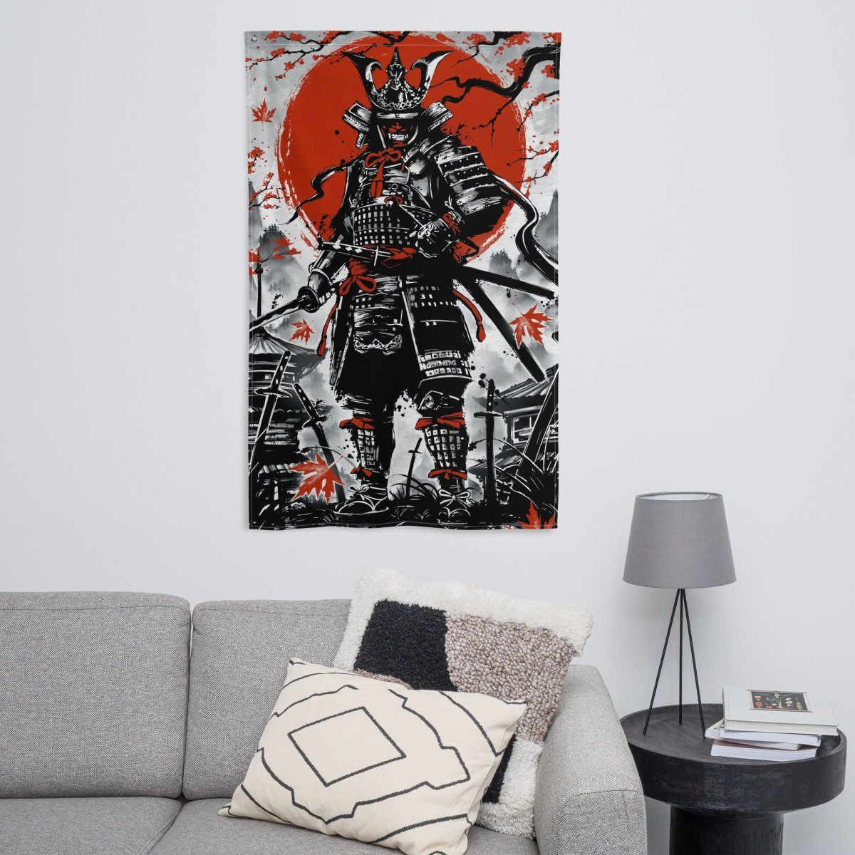 Japanese Samurai Washed in Ink  -  Cyberix