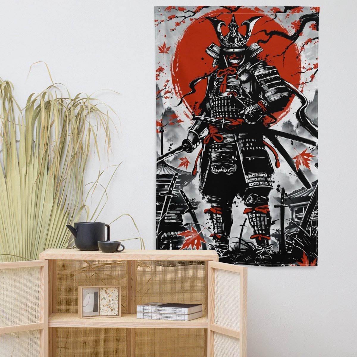 Japanese Samurai Washed in Ink  -  Cyberix