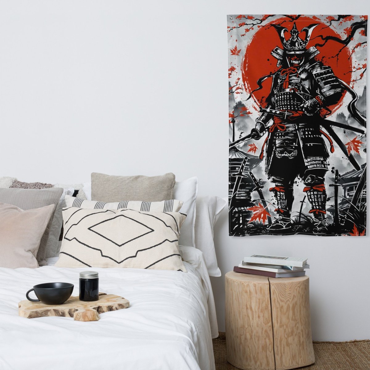 Japanese Samurai Washed in Ink  -  Cyberix