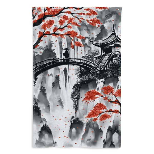 Japanese bridge washed in ink  -  Cyberix