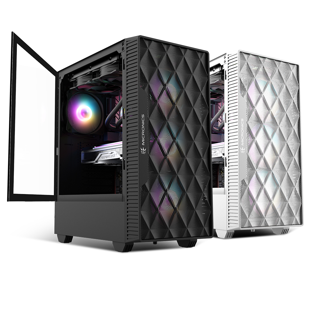 The Micronics Master M60 Mesh is a sophisticated mid-tower PC case that caters to ATX, M-ATX, and M-ITX motherboards. Designed by 마이크로닉스 and released