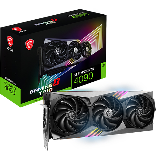 The MSI GeForce RTX 4090 Gaming X Trio D6X 24GB Tri-Frozr 3 is a high-end graphics card from MSI, launched in October 2022. Built on NVIDIA's latest t