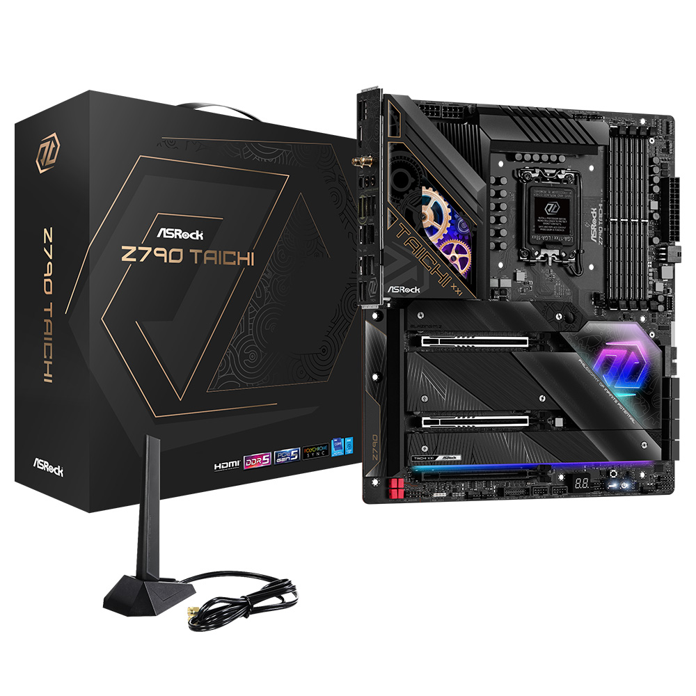 The ASRock Z790 Taichi is a premium motherboard designed for Intel CPUs, specifically compatible with the LGA 1700 socket. Released in October 2022, t