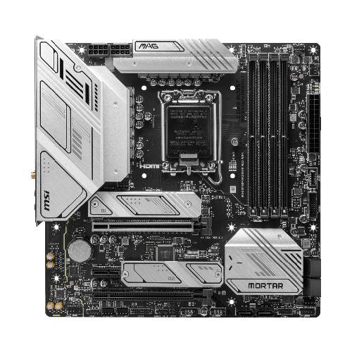 The Mortar MSI MAG B760M is a versatile and high-performance micro-ATX motherboard designed for Intel CPUs, introduced in January 2023. This motherboa