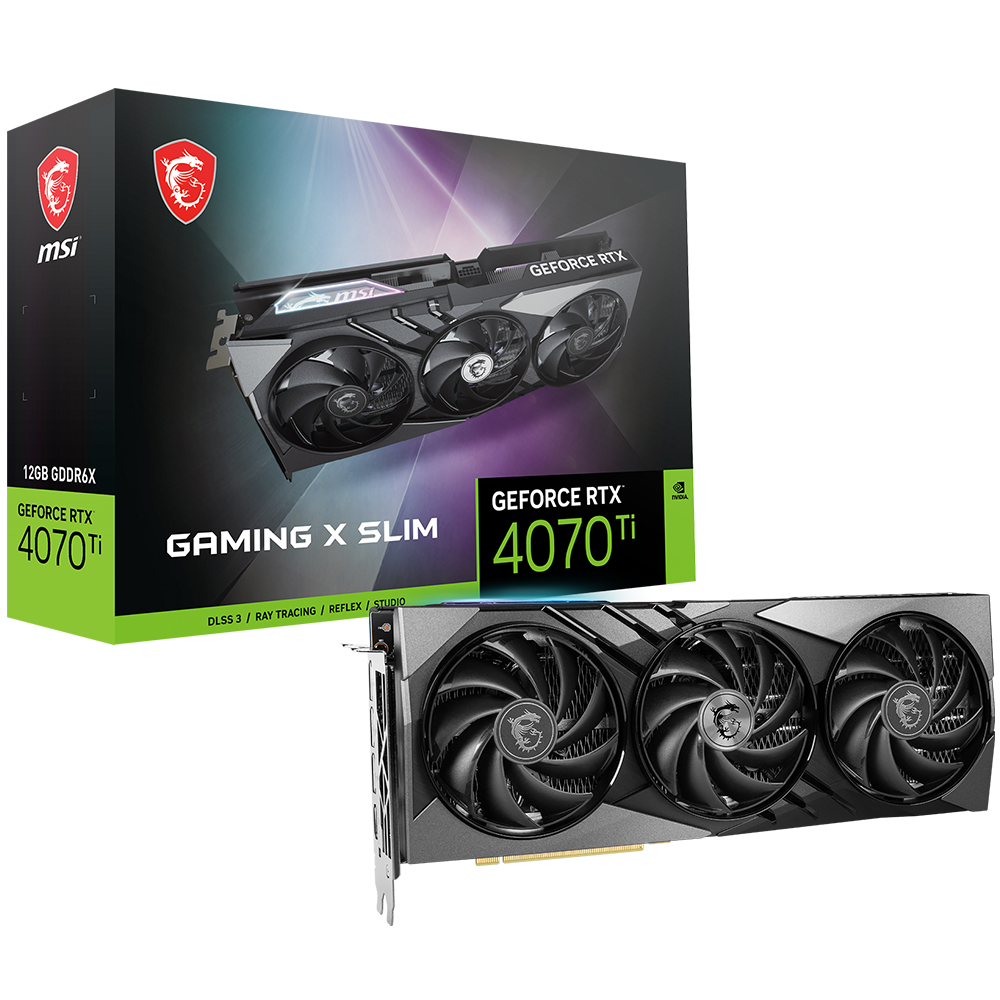 The MSI GeForce RTX 4070 Ti Gaming X Slim D6X 12GB Tri Frozr 3, released in September 2023, is a high-performance graphics card designed for gamers an