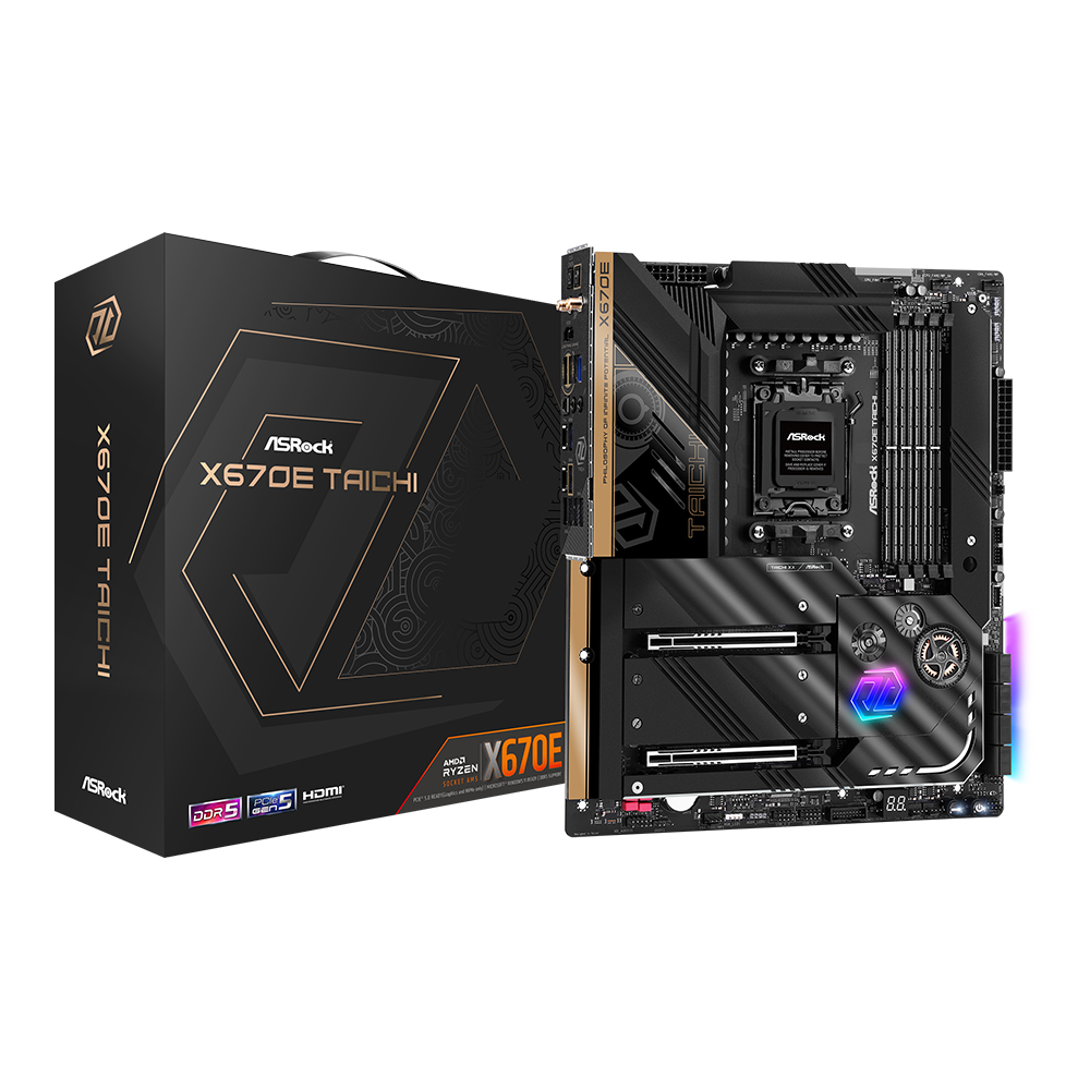 The ASRock X670E Taichi, released in September 2022, is a high-performance motherboard designed to support AMD CPUs, specifically utilizing the AMD So