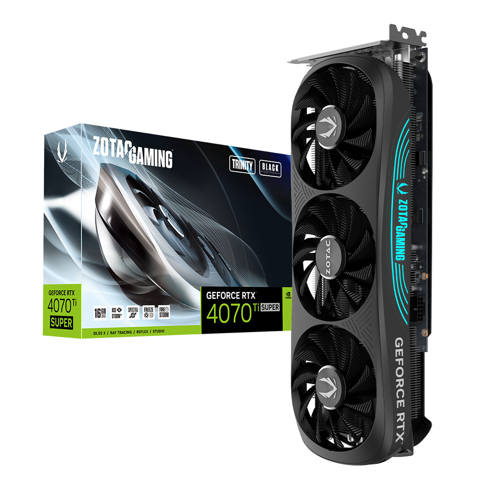 The ZOTAC GAMING GeForce RTX 4070 Ti SUPER Trinity D6X 16GB is a premium graphics card designed for high-end gaming and professional graphics work. Le