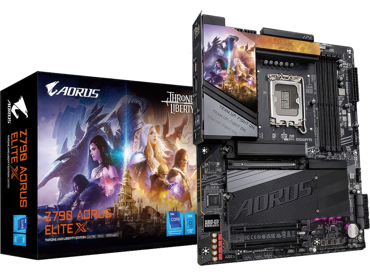 The GIGABYTE Z790 AORUS ELITE X Throne and Liberty Edition is a high-performance ATX motherboard tailored for Intel CPUs with socket 1700, featuring a