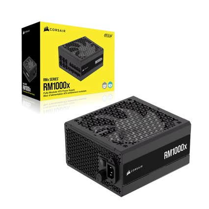 The CORSAIR RMx Series RM1000x ATX3.1 power supply unit is a premium, high-efficiency choice designed for demanding systems, delivering 1000W of relia